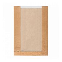 Пакет Feel Green для хлеба с окном 26+10*38 см, крафт-бумага 36 г/см2, 125 шт/уп, Garcia de Pou