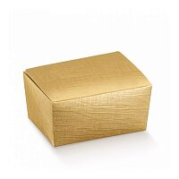 Коробка для кондитерских изделий, 375 г, золотая 12,5*8*5,5 см, картон, 100 шт/уп, Garcia de Pou