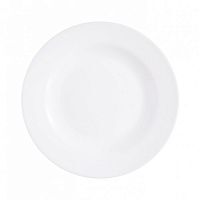 Тарелка Luminarc "Эволюшнс" 19,5 см, стеклокерамика, белый цвет, ARC, Франция (/6/24)