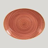 Овальная тарелка RAK Porcelain Twirl Coral 36*27 см