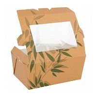 Контейнер картонный для салата с окном,500 мл,8,5*12*5,5 см,(1упаковка=50шт) Garcia de Pou