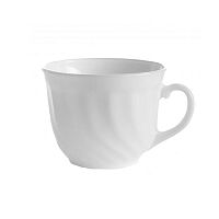Чашка чайная Luminarc Trianon 250 мл, d 9 см, h 7,5 см, l 11 см, стеклокерамика, белый цвет, ARC