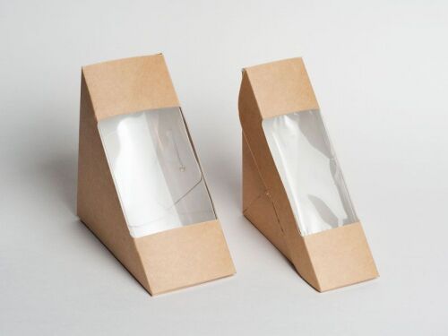 Упаковка бумажная для сэндвича, 5*13*13 см, 50 шт/уп