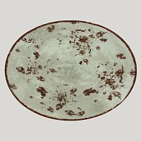 Тарелка RAK Porcelain Peppery овальная плоская 21*15 см, серый цвет