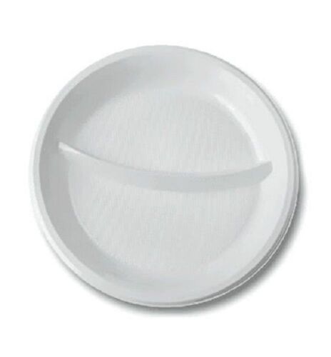 Тарелка 21 см, 2 секции, белая, PS, 100 шт/уп