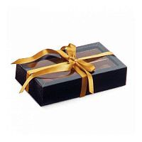 Коробка для шоколада с крышкой и разделителями, 14,5*7,5*3,5 см, черная, картон, 50 шт/уп, Garcia de
