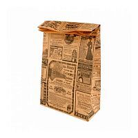 Пакет для покупок без ручек "Газета" 20+9*34,5 см, крафт-бумага, Garcia de PouИспания
