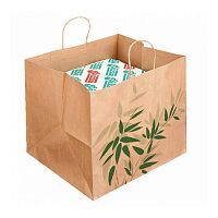 Пакет бумажный для коробок с пиццой "Feel Green" 43+33*33 см, натуральный, крафт, 1 шт, Garcia de Po