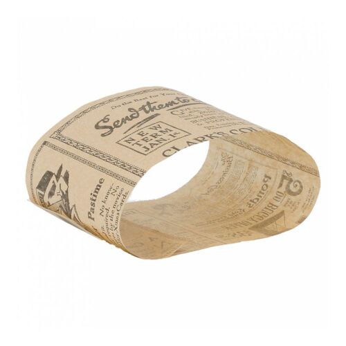 Обёрточная полоска для сэндвича/ролла "Газета" 7*26 см, 5000 шт/уп, жиростойкая бумага, Garcia de Po