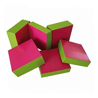 Коробка для кондитерских изделий 16*16 см, фуксия-зеленый, картон, 50 шт/уп, Garcia de Pou