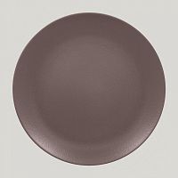 Тарелка RAK Porcelain Neofusion Mellow Chestnut brown круглая плоская 24 см, коричневый цвет