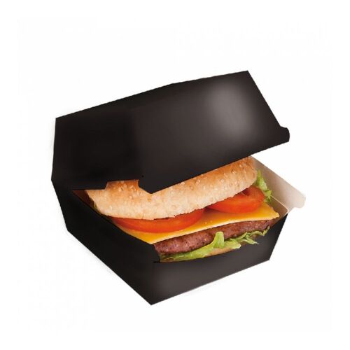Коробка картонная Black для бургера, 14*14*8 см, 50 шт/уп, Garcia de PouИспания
